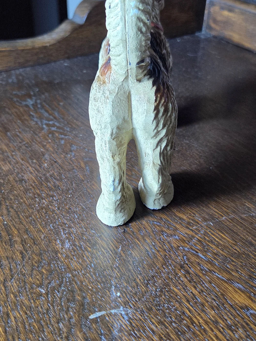 Vintage Dog Figurine with Tan, Brown and Black Coat